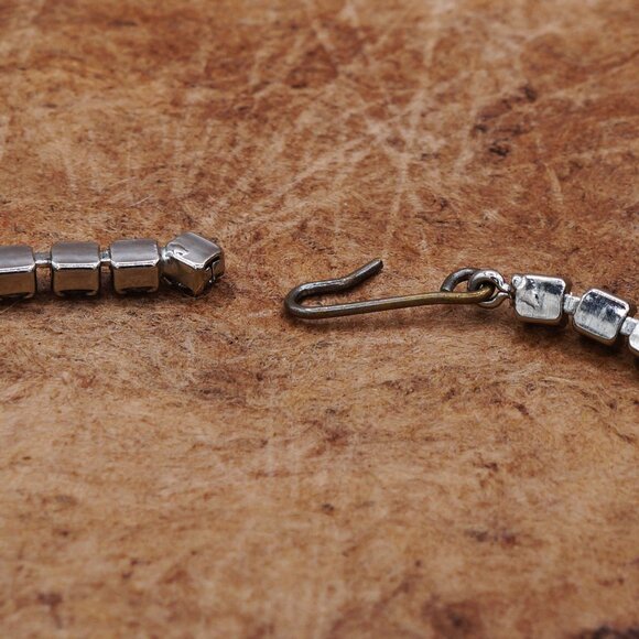 Elegant Vintage Cascading Crystal Choker Statement Necklace Adjustable 15" - Picture 8 of 13